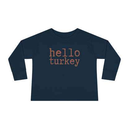 Hello Turkey Long Sleeve Tee navy