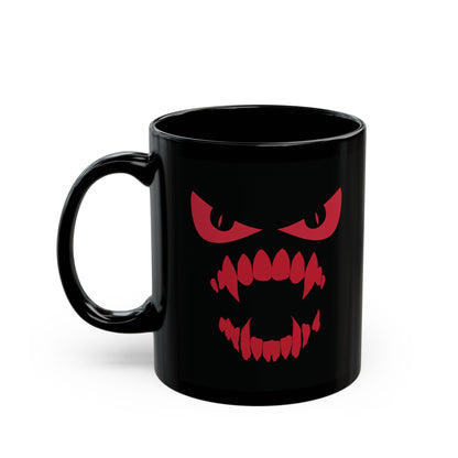 Scary Face Halloween Coffee Mug, Dracula Face Halloween Black Mug (11oz, 15oz)