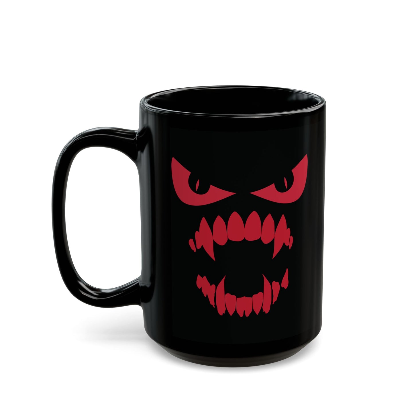 Scary Face Halloween Coffee Mug, Dracula Face Halloween Black Mug (11oz, 15oz)