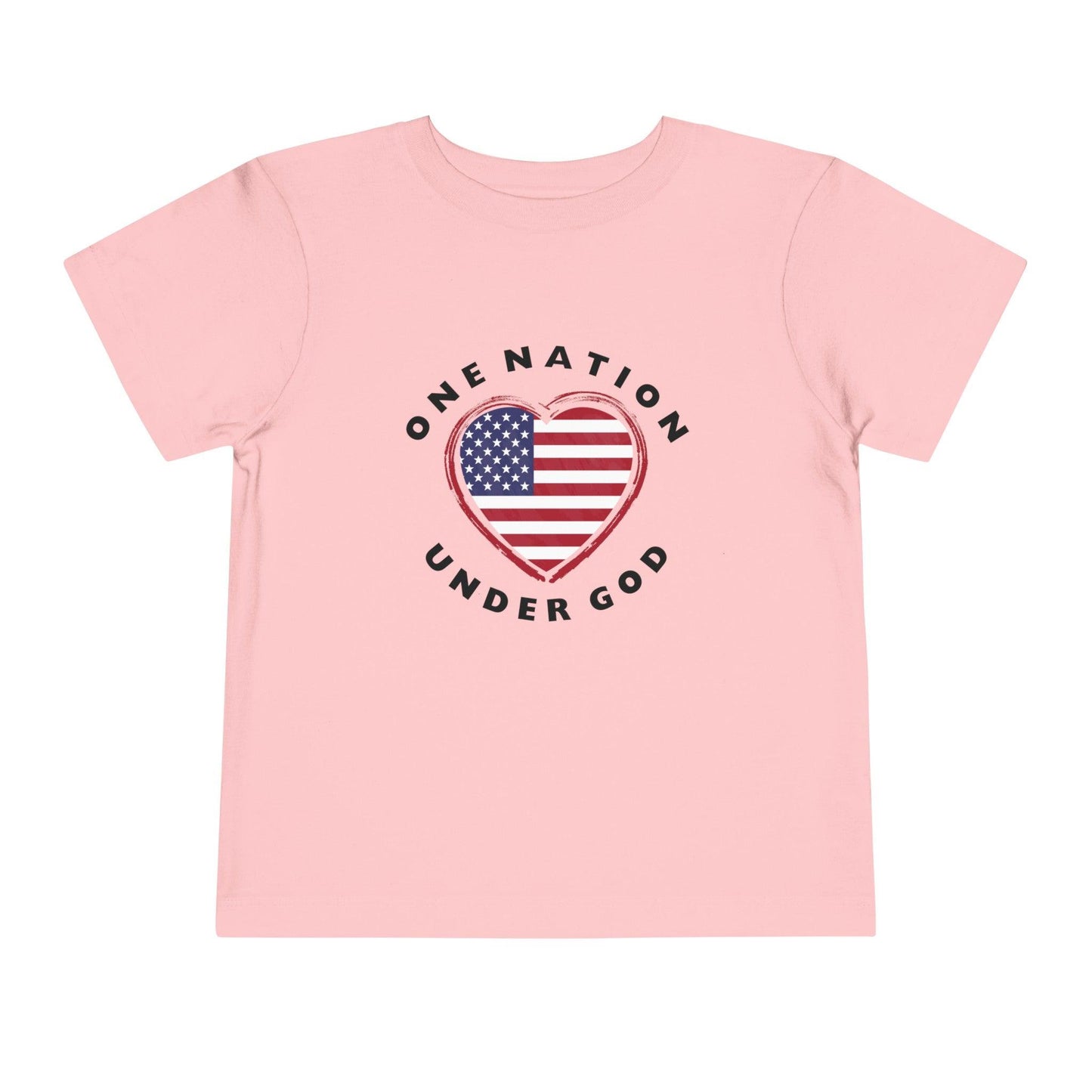 One Nation Under God Toddler T-Shirt, Kids Patriotic Shirt, 4th of July