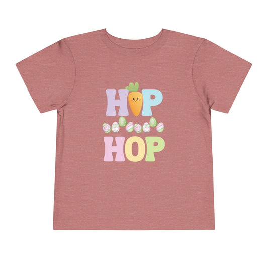 Hip Hop Easter with Eggs and Carrot Toddler Shirt heather mauve