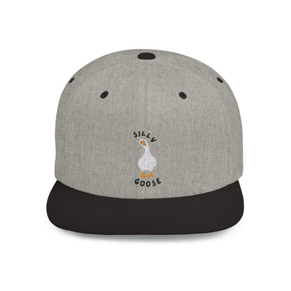 Silly Goose Embroidered Flat Bill Snapback