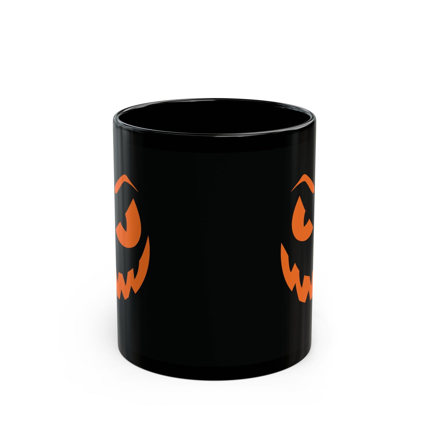 Halloween Pumpkin Face Coffee Mug, Pumpkin Face Halloween Black Coffee Cup (11oz, 15oz)