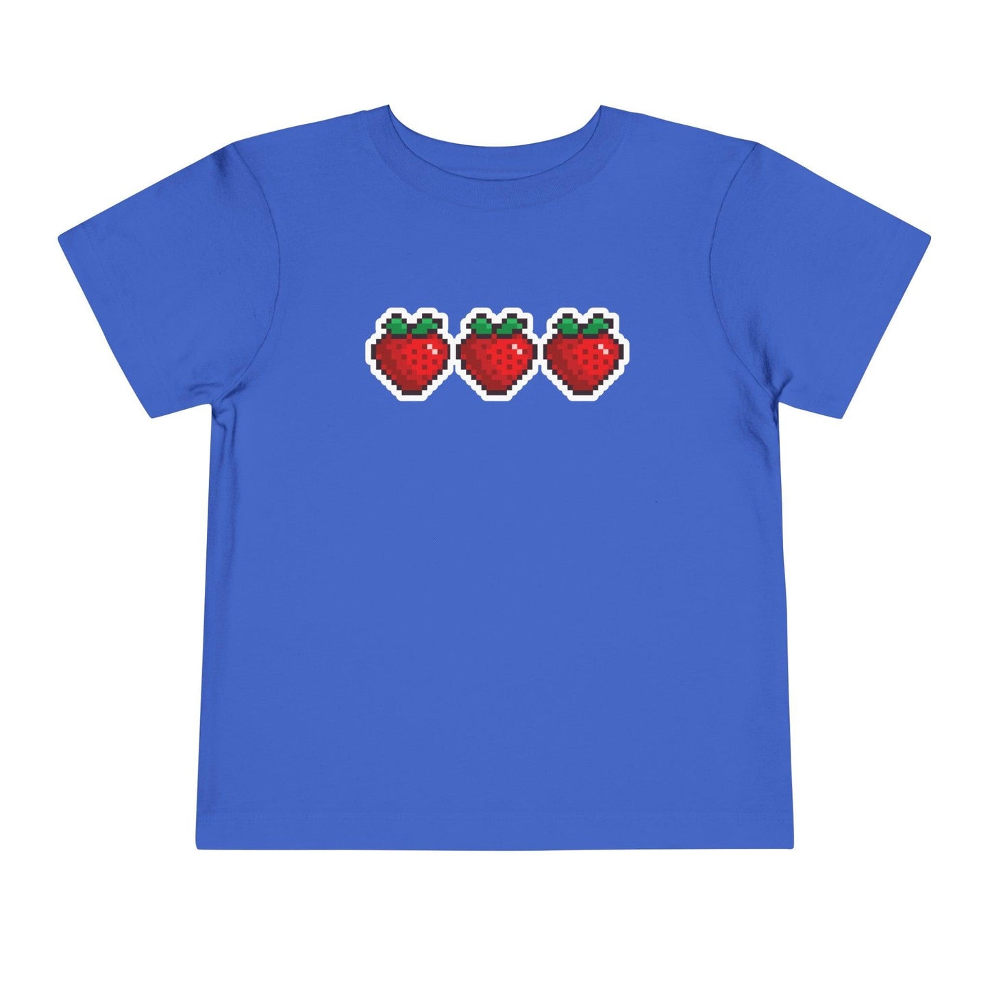 royal blue strawberries pixelated sticker toddler t shirt