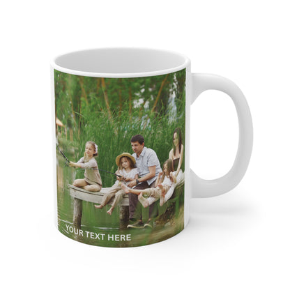 Fishing Mug, Personalized Photo Fishing Coffee Mug, Dad Fishing Mug, Fathers Day Gift, Custom Photo Coffee Mug, Family Fishing Photo