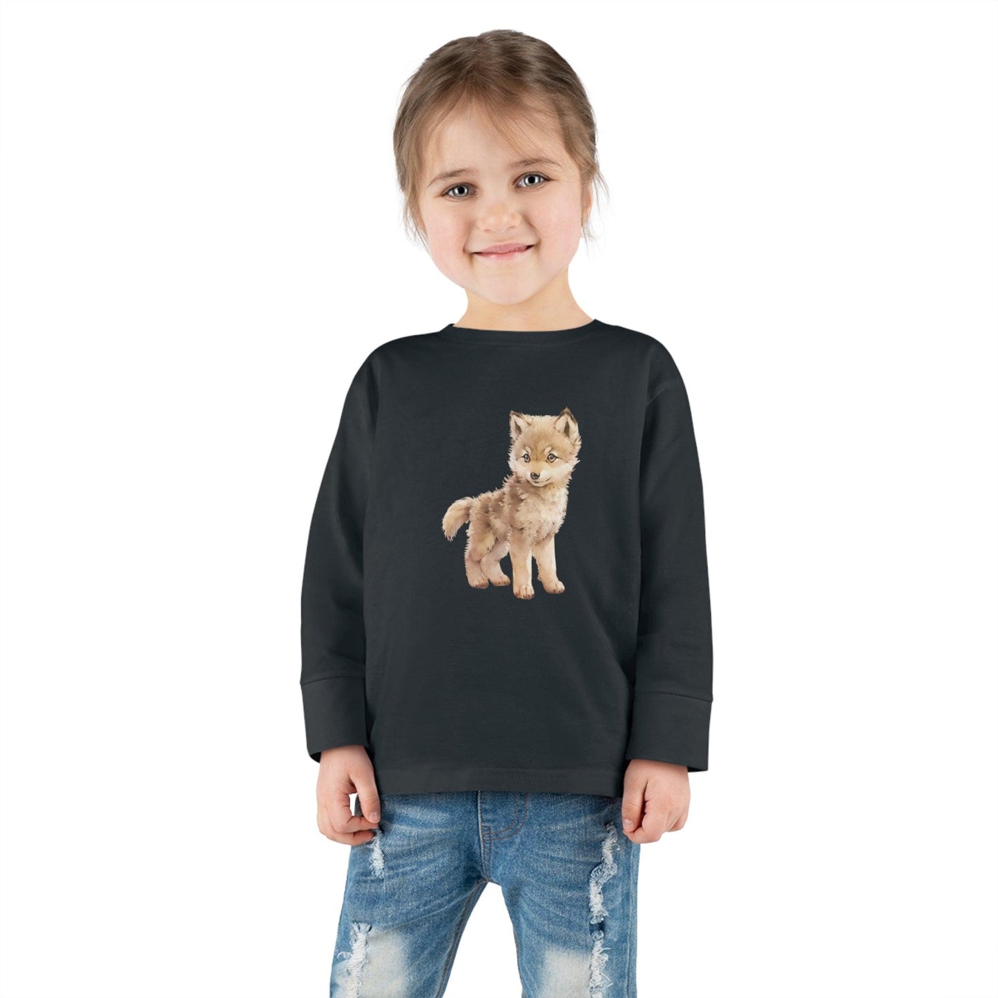 Woodland Baby Wolf Toddler Long Sleeve Shirt