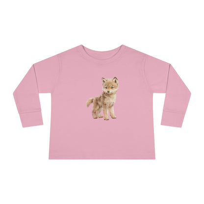 Woodland Baby Wolf Toddler Long Sleeve Shirt