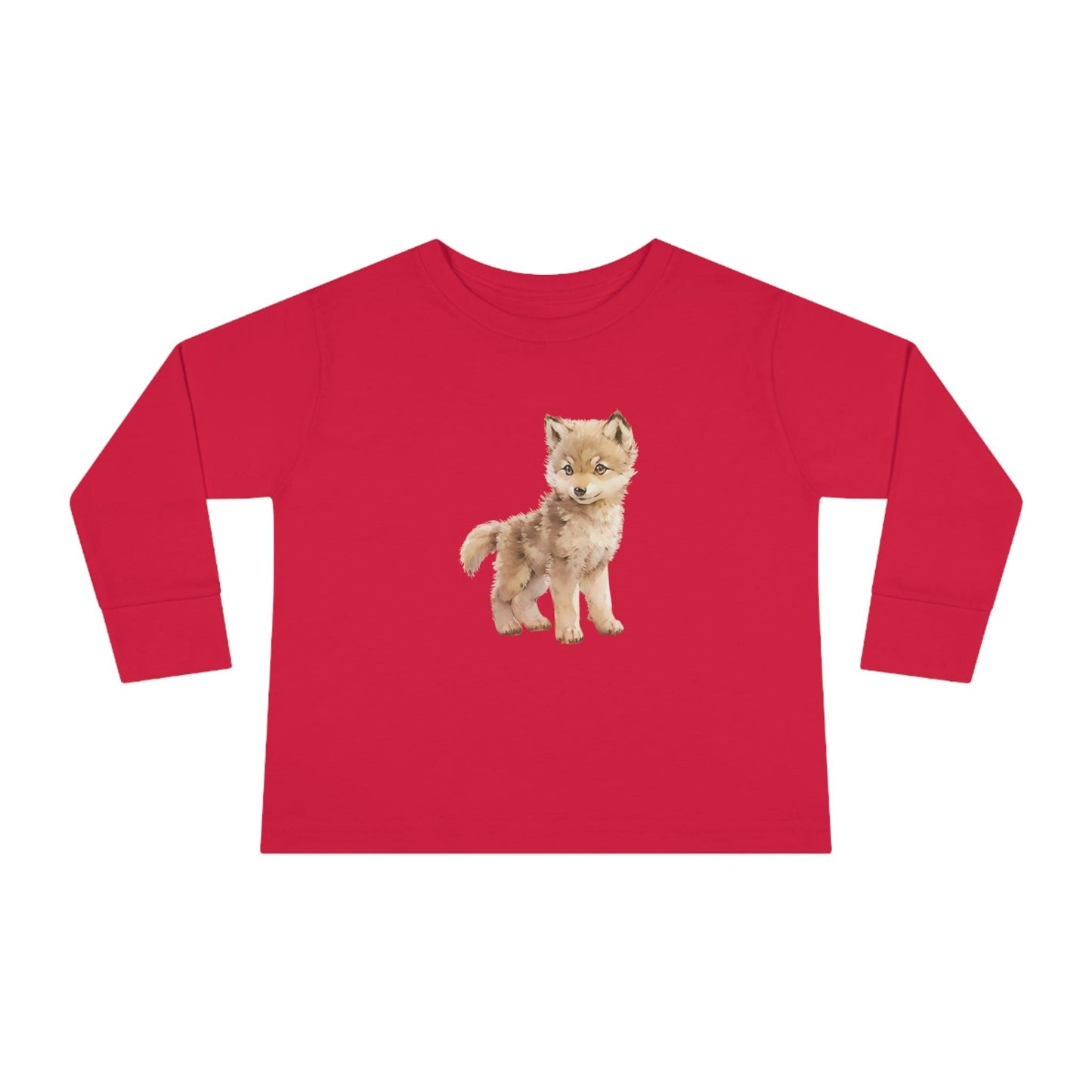 Woodland Baby Wolf Toddler Long Sleeve Shirt