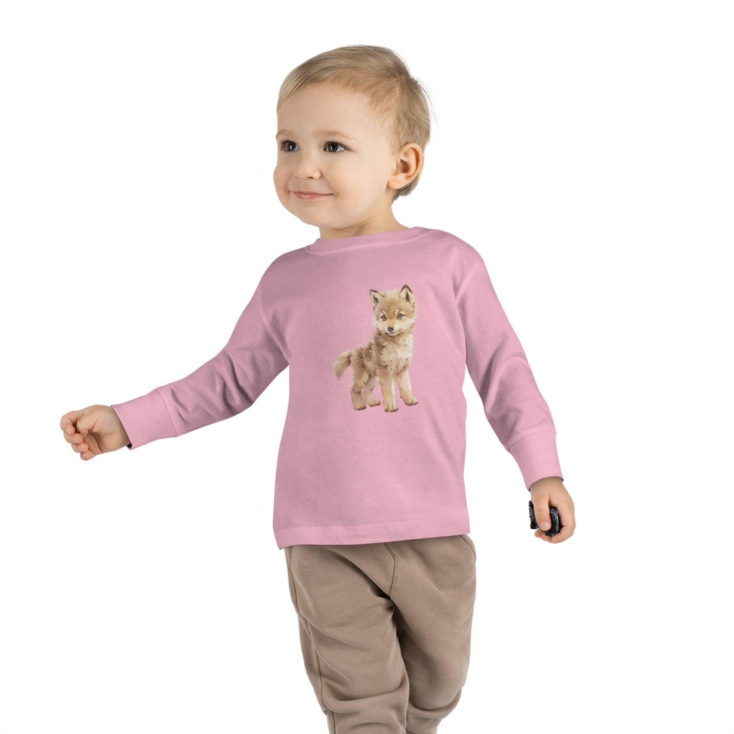 Woodland Baby Wolf Toddler Long Sleeve Shirt