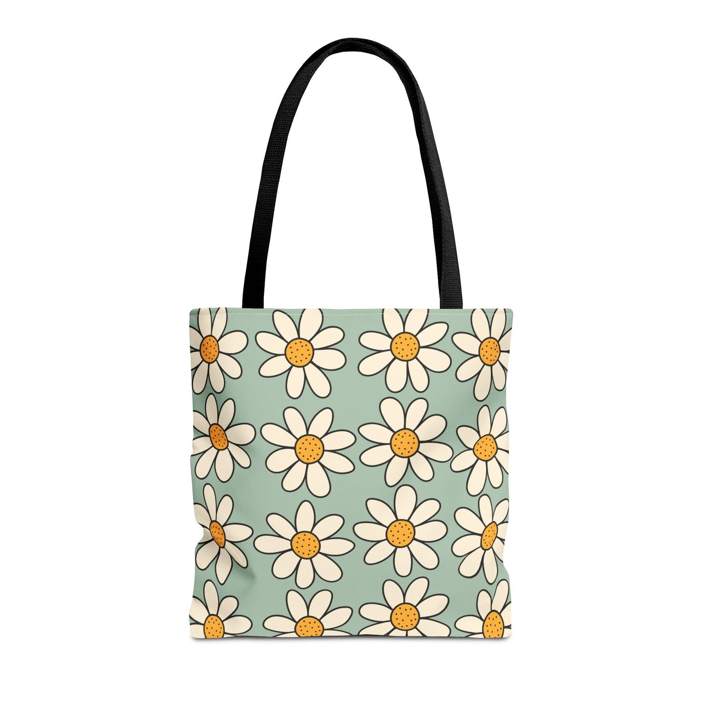 Daisies Tote Bag, Boho Daisies with All Over Print Tote, Plant Lady Bag, Gardener Accessory Bag