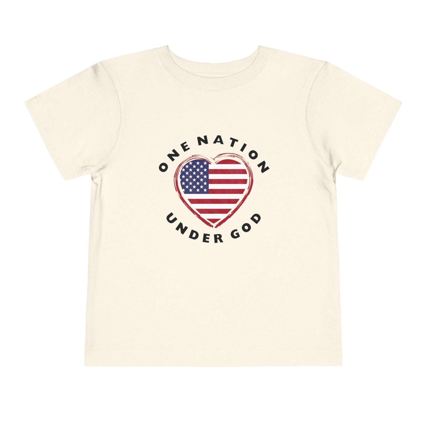 One Nation Under God Toddler T-Shirt, Kids Patriotic Shirt, 4th of July