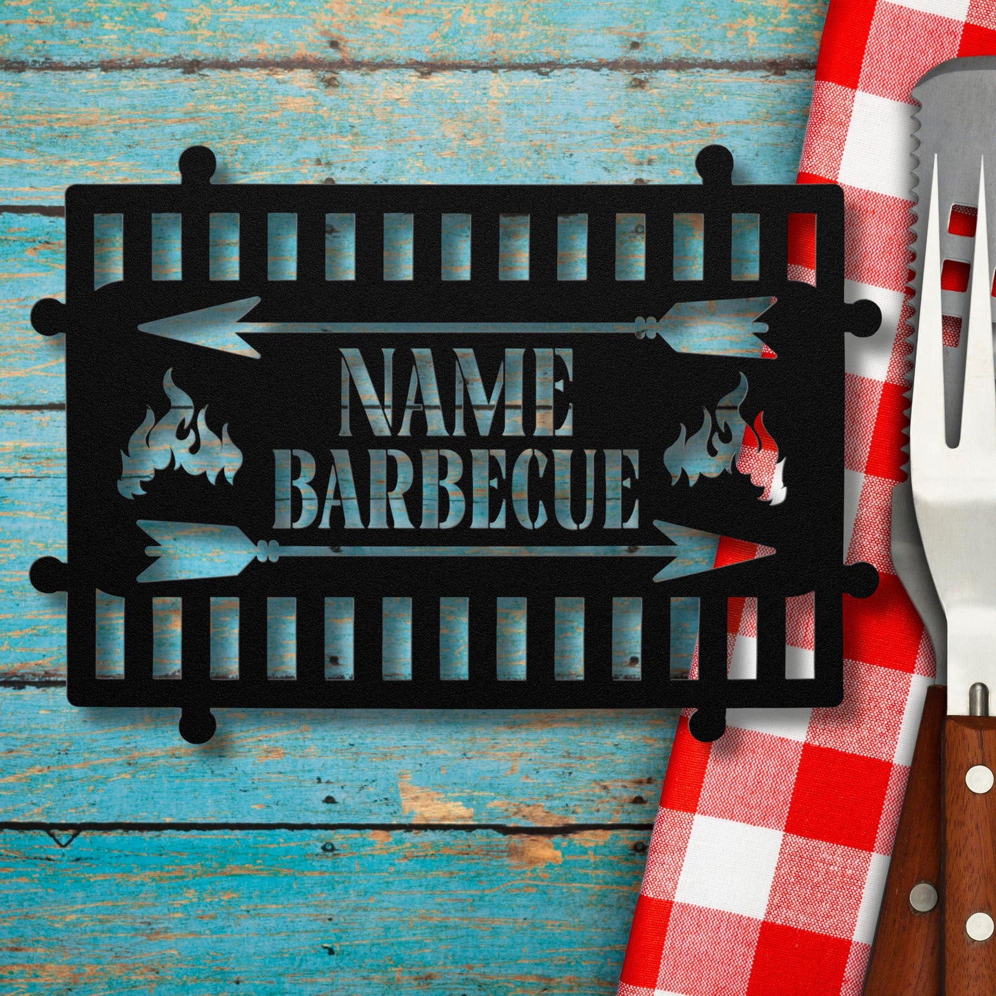 Personalized Metal Grilling Sign