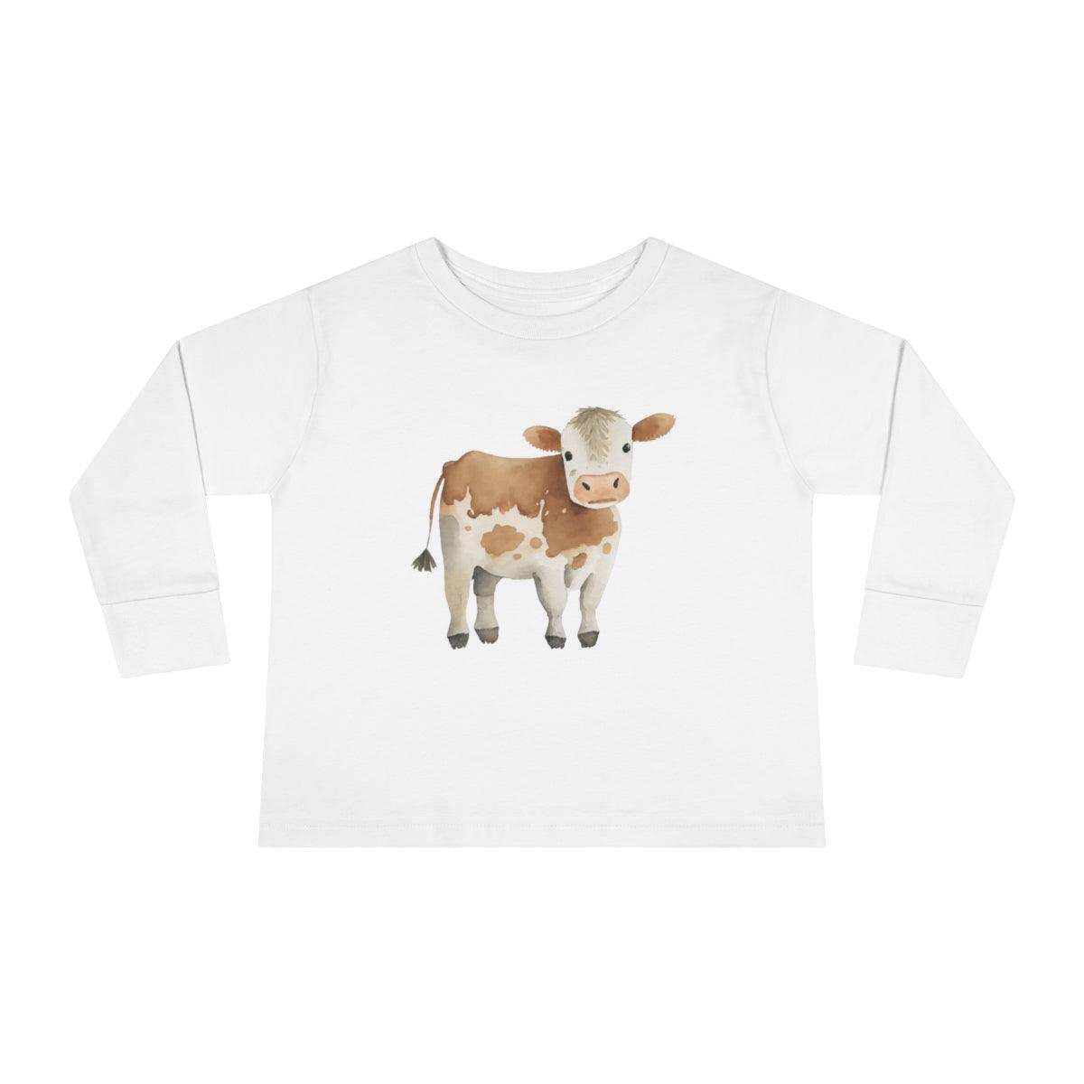 Farm Animal Cow Toddler Shirt white