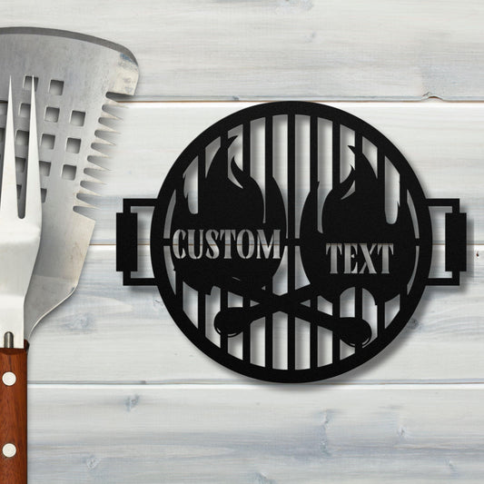 Custom BBQ Grill Metal Sign