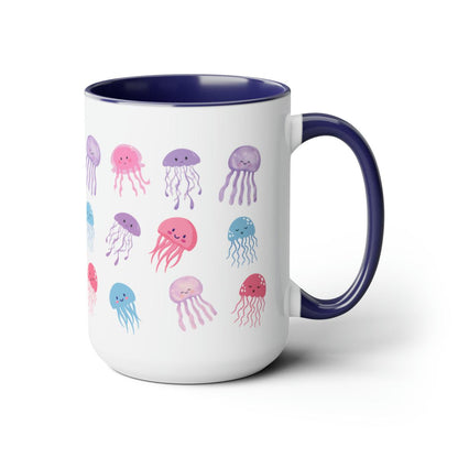 Jellyfish Coffee Mug navy back