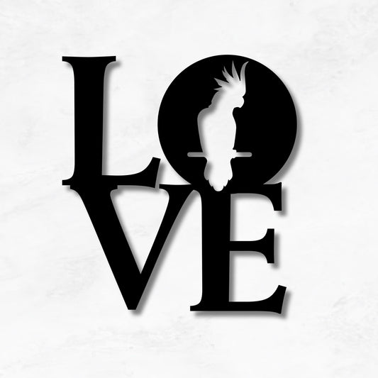 Love Cockatoo Metal Sign