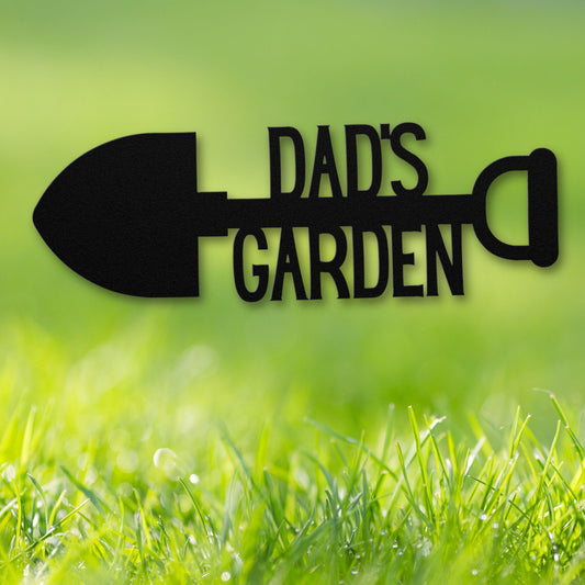 Dad's Custom Shovel Garden Metal Sign