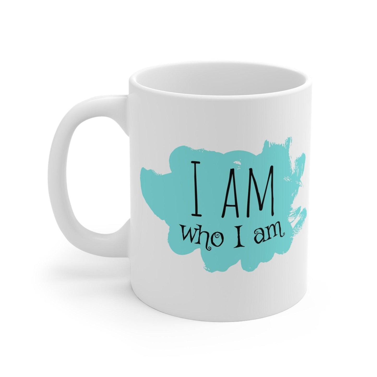 I Am Who I Am Christian Coffee Mug back