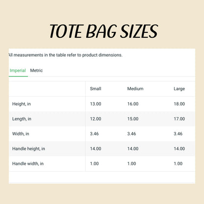 Yorkie Pups Canvas Tote Bag size chart