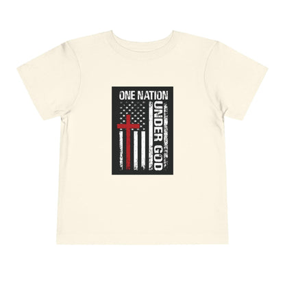 One Nation Under God Flag Toddler T-Shirt natural