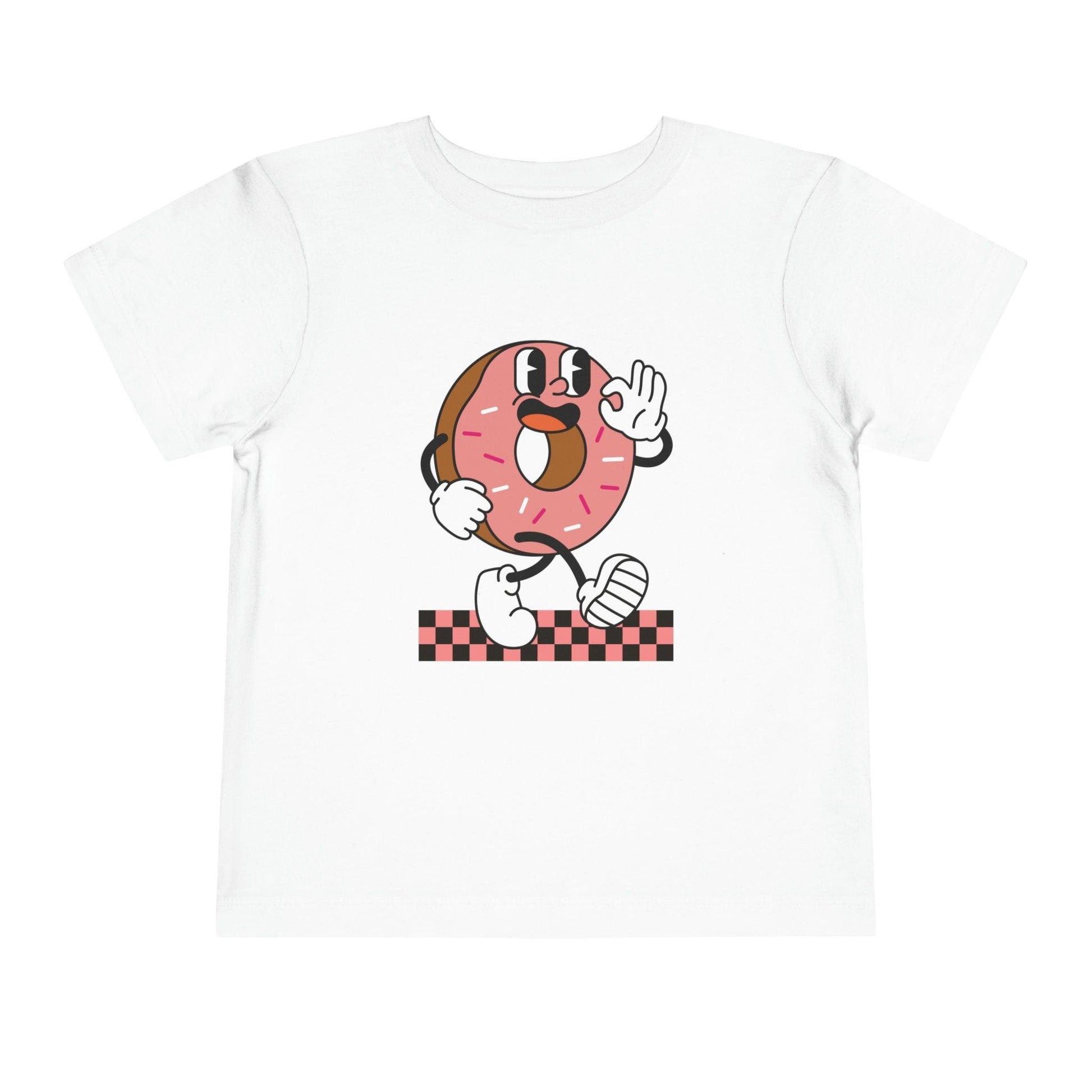 Donut Toddler Retro T-Shirt white