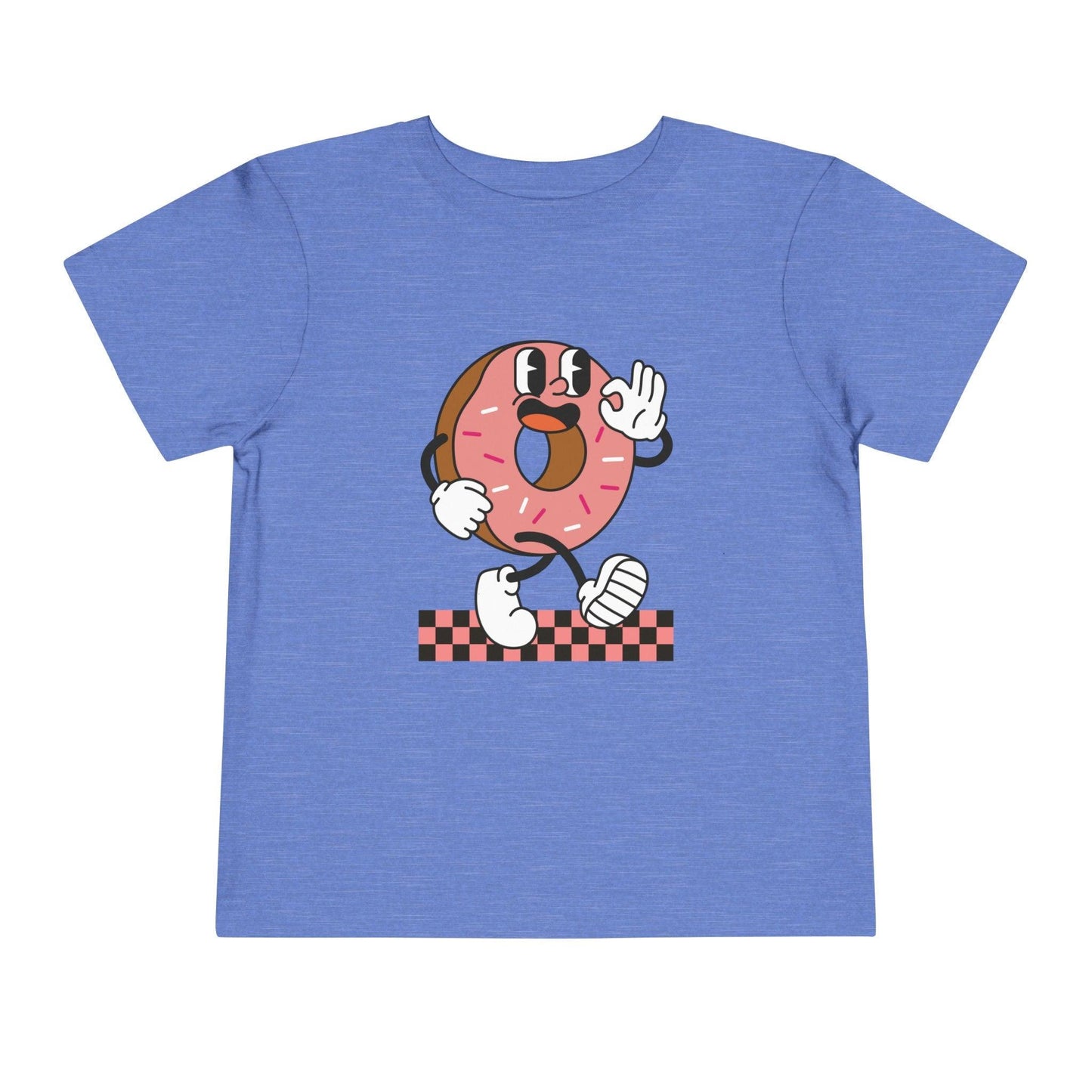 Donut Toddler Retro T-Shirt heather Columbia blue