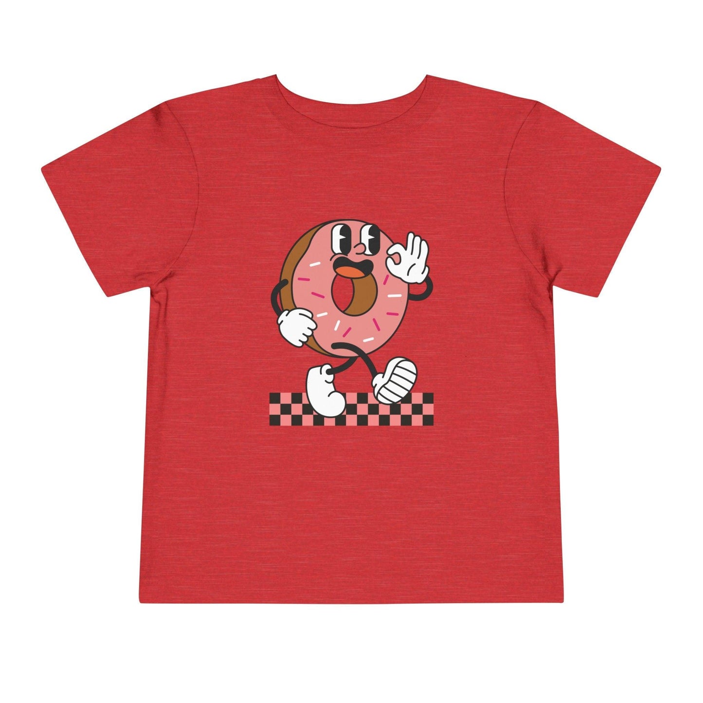 Donut Toddler Retro T-Shirt heather red