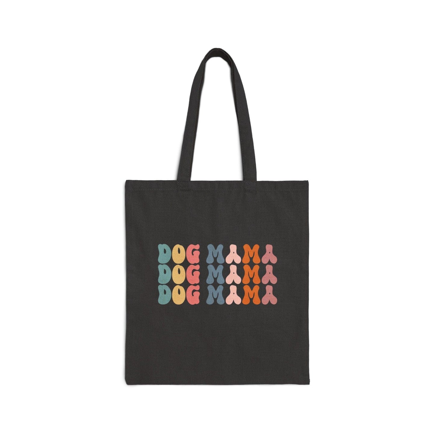 Dog Mama Canvas Tote Bag black