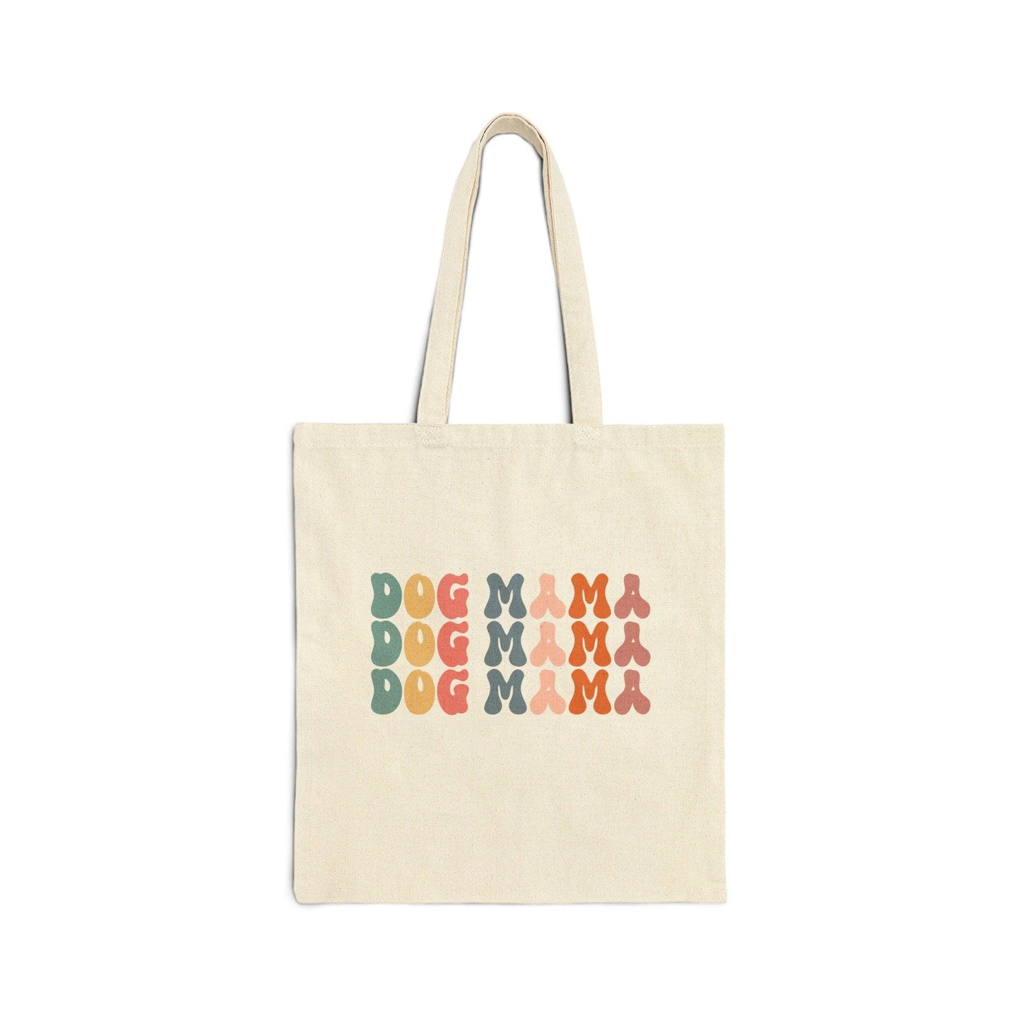 Dog Mama Canvas Tote Bag natural