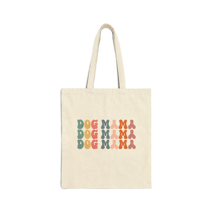 Dog Mama Canvas Tote Bag natural