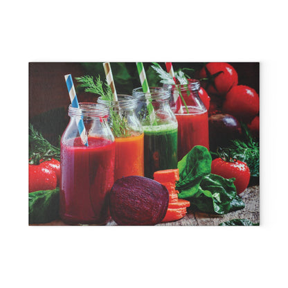 Veggie Smoothie Glass Cutting Board large