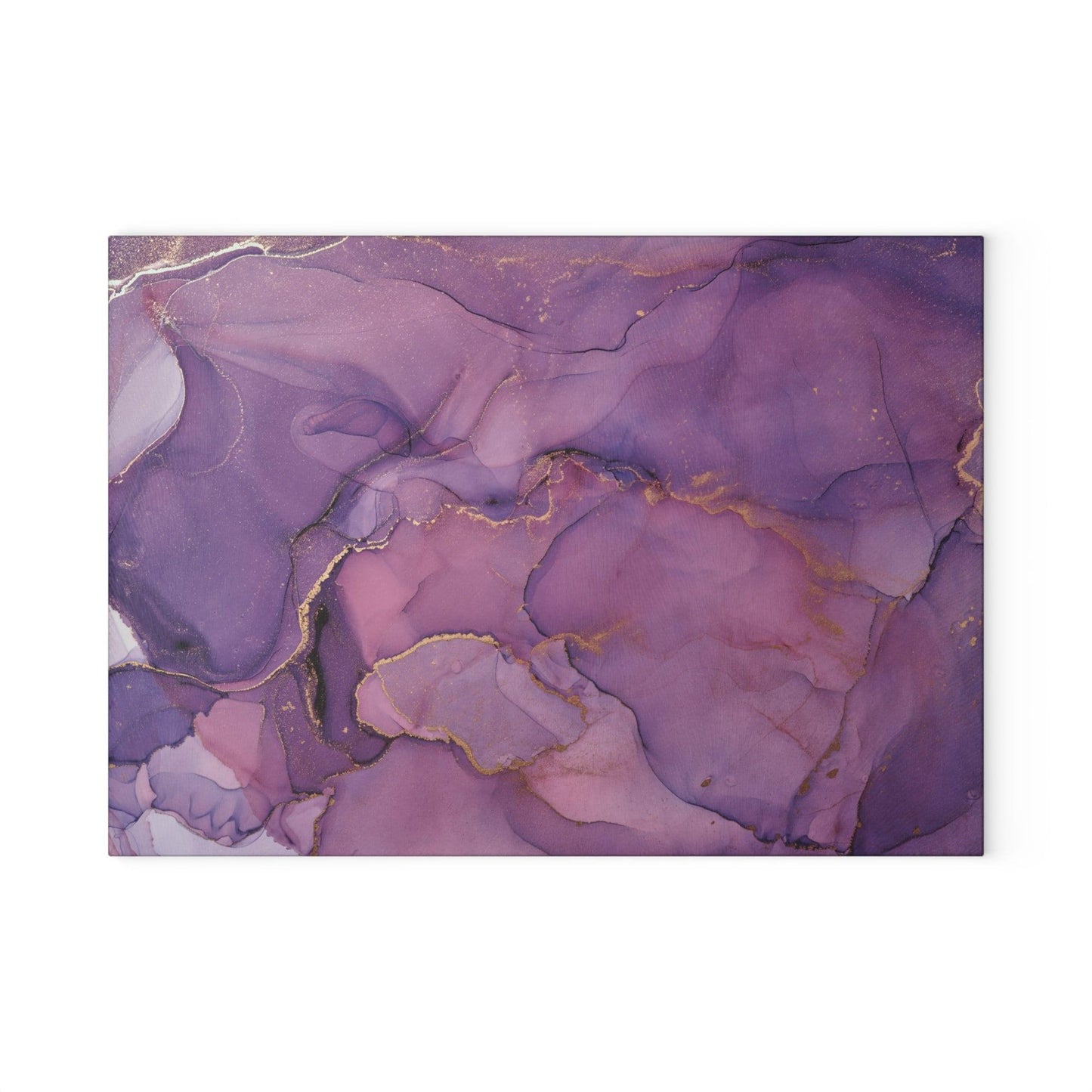 Purple Marble Design Glass Cutting Board large