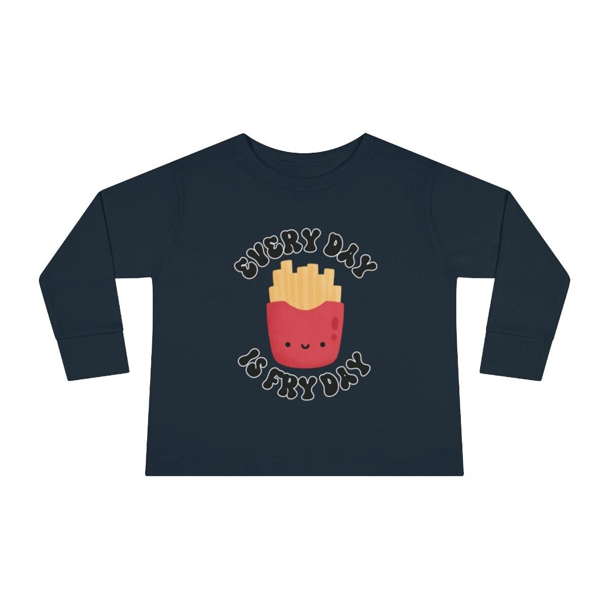 Every Day Is Fry Day Toddler Long Sleeve Shirt navy