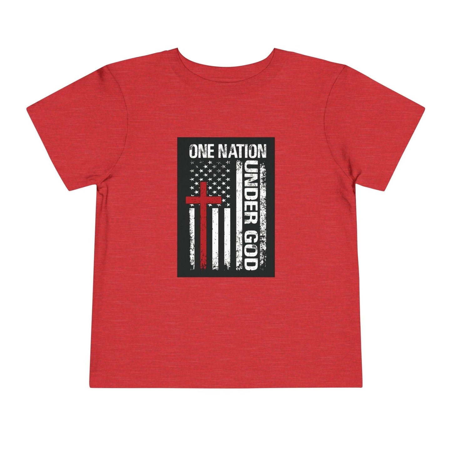 One Nation Under God Flag Toddler T-Shirt red