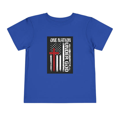 One Nation Under God Flag Toddler T-Shirt royal