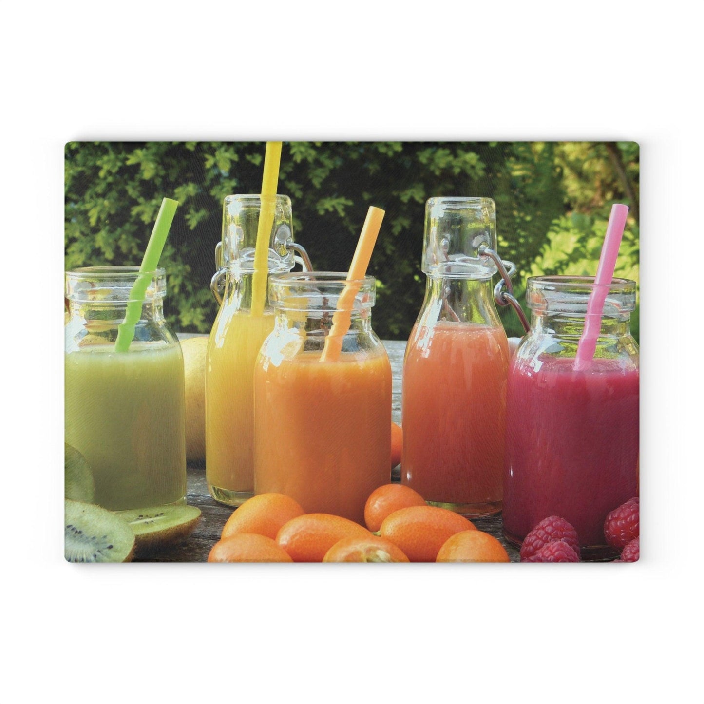 Fruit Smoothies Glass Cutting Board large