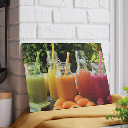 Fruit Smoothies Glass Cutting Board against wall