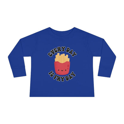 Every Day Is Fry Day Toddler Long Sleeve Shirt royal